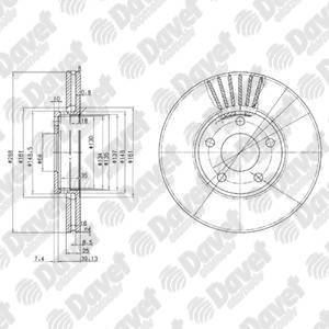 DELPHI BG2745 Fren Diski On (5d 288mm) A4 A6 Super B Passat 00-05